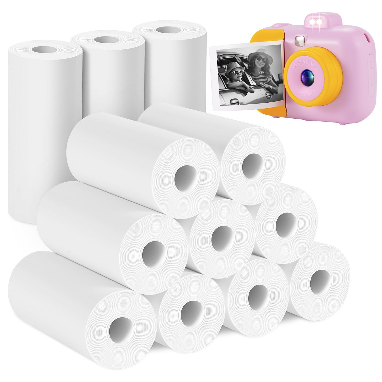 12 Rolls Instant Print , Refills Rolls, Thermal Set for Instant