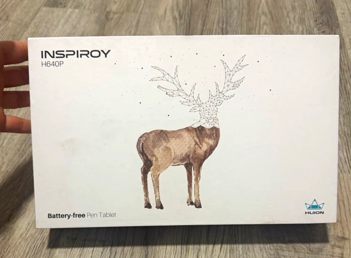 HUION Inspiroy H640P Wired Graphics Tablet w/ Battery-Free Pen, USB, Accessories