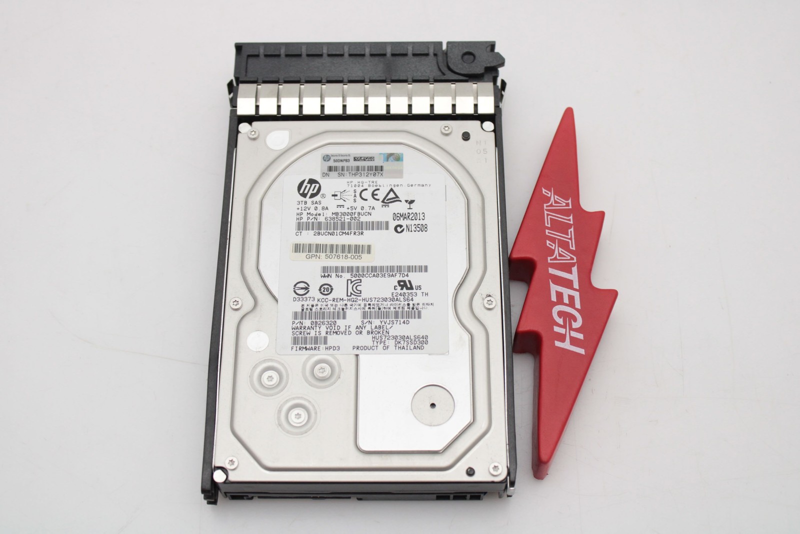 HPE 3TB 7.2k rpm 6Gbps SAS LFF Hard Disk Drive 625140-001, 3.5" HDD Fully Tested