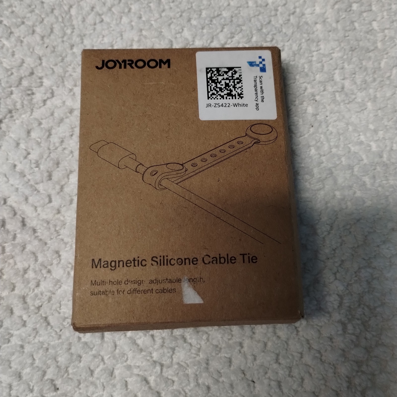 12pcs Magnetic Cable Tie Reusable Silicone Cord Organizer with Buckle Hole Strap