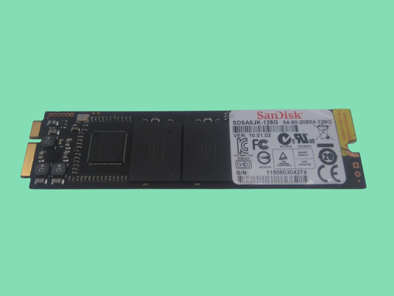 SanDisk 128GB SSD SDSA5JK-128G mSATA for ASUS Zenbook UX21 UX31 Solid State Used