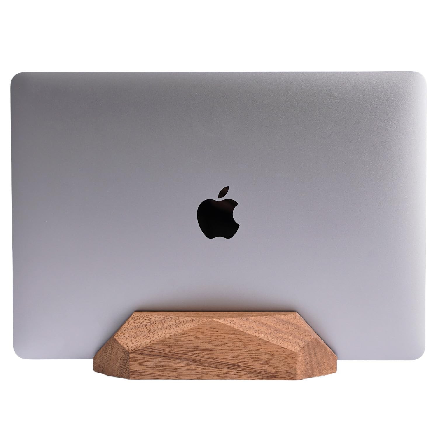 Adjustable Vertical Laptop Stand, MacBook Holder with Wood, Wooden Laptop Stand,