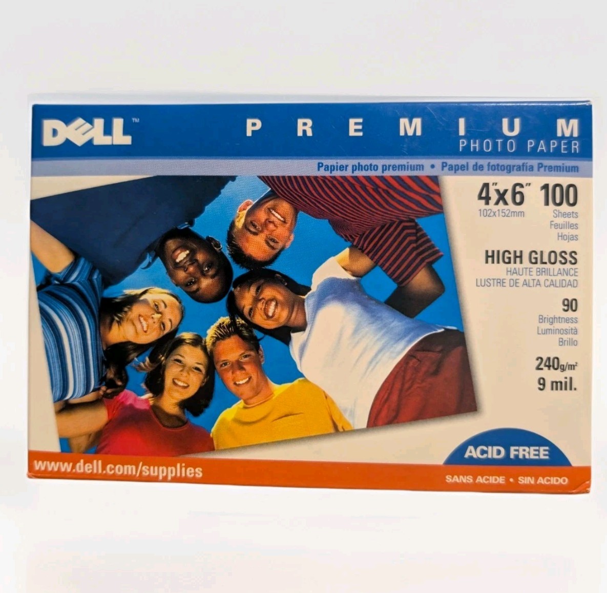 Dell Premium Photo Printer Paper 4x6 9 Mil High Gloss Acid Free 100 Sheets NIB 