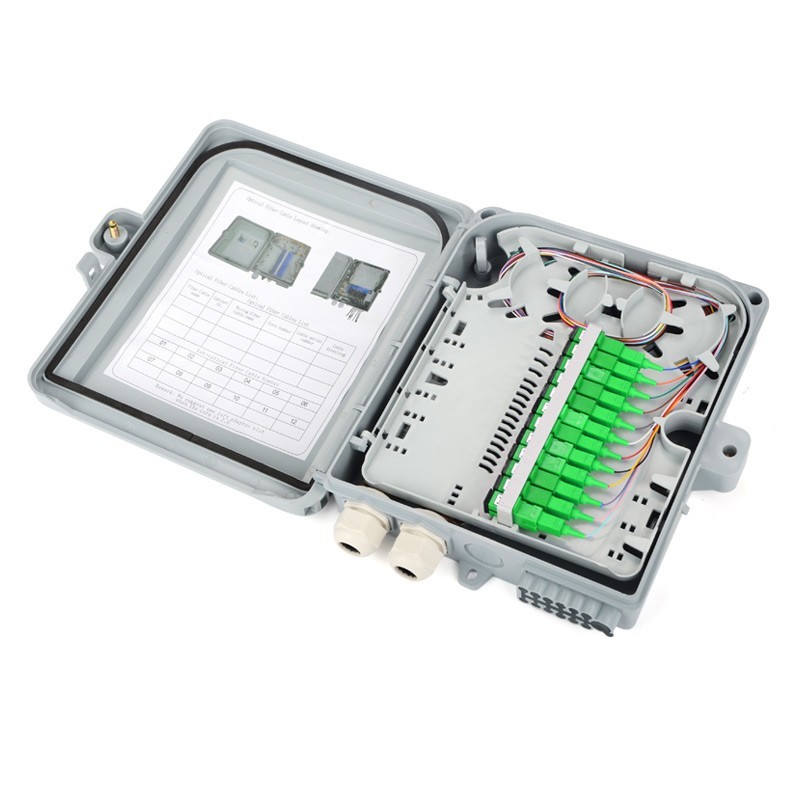 FTTH Outdoor 12 Core Fiber Optic SC APC Adapter Pigtails Fiber Optic Splice Box