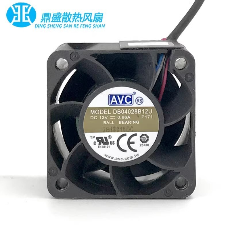 AVC DB04028B12U 4028 DC12V 0.66A 4CM Dual Ball Violent Cooling Fan