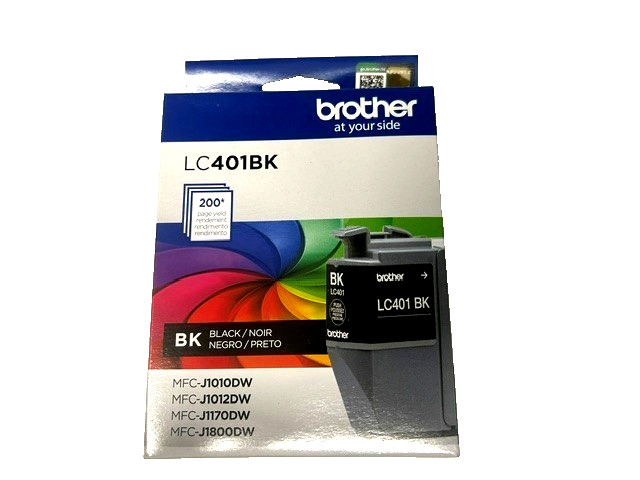 New Genuine Brother LC401 Black  Ink Cartridge In Retail Box Exp 2027-2028