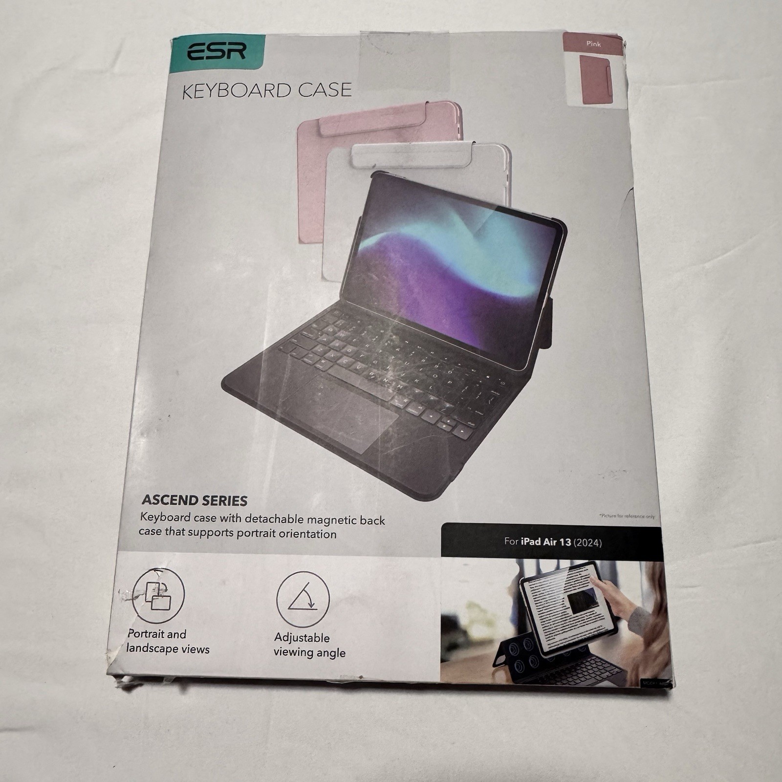 ESR Ascend for iPad Pro 13 Inch M5/M4, 2025/2024 Keyboard Case W/ Trackpad Pink