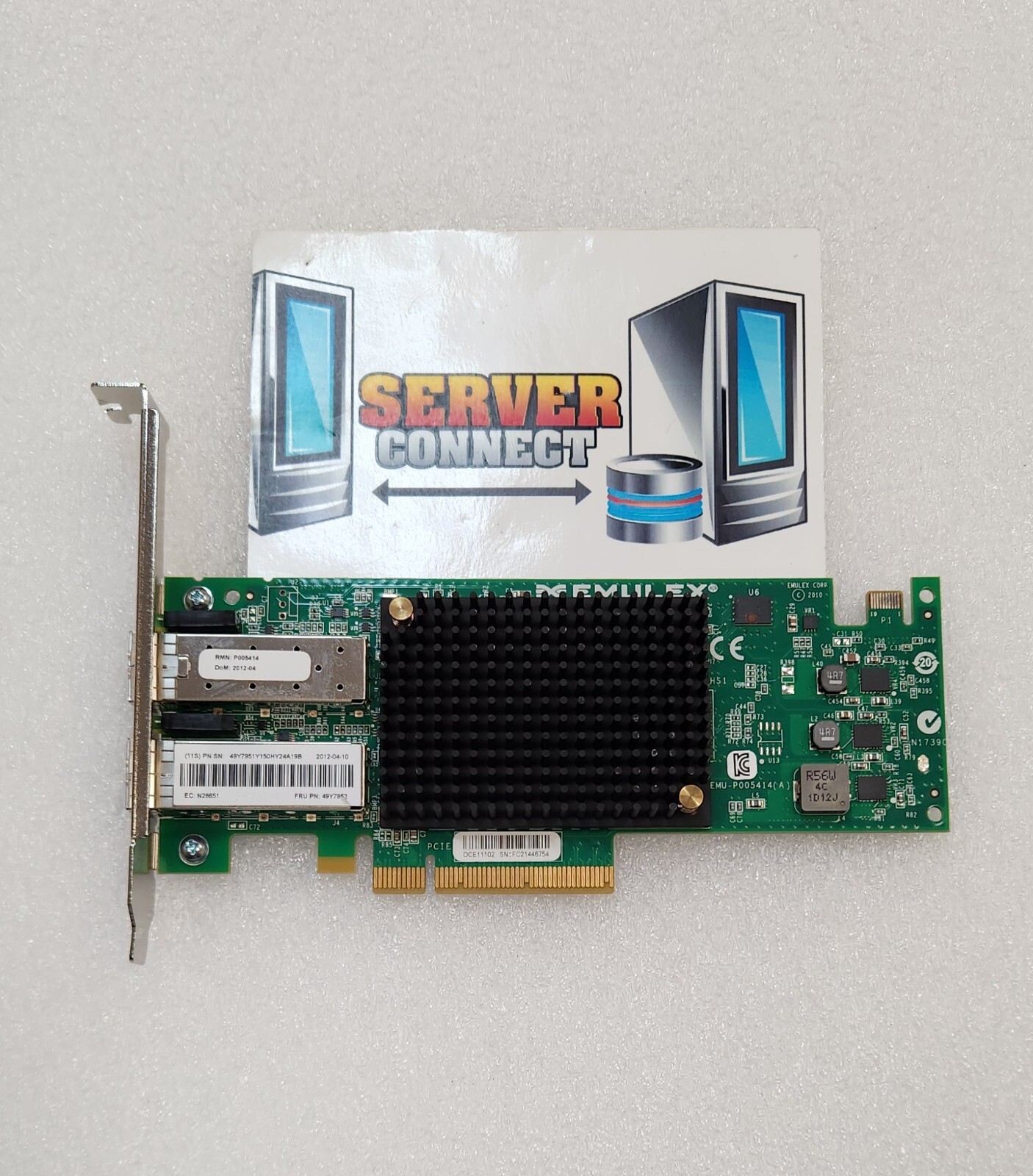 IBM 49Y7952 49Y7951 EMULEX 10GBE ETHERNET VIRTUAL FABRIC  ADAPTER CARD 49Y7950
