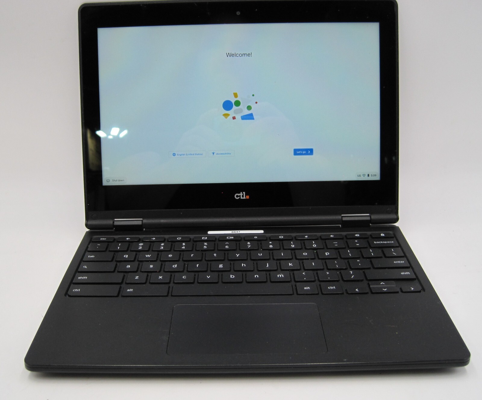 CTL J5 Chromebook/Tablet 11.6" Touchscreen 4GB RAM 16GB HDD W/CRACKED SCREEN