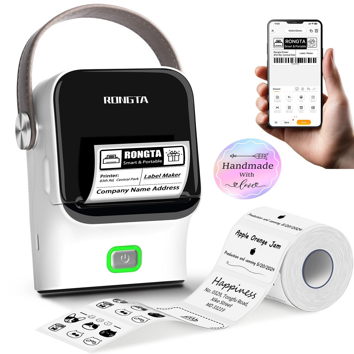 Bluetooth Label Maker Machine with Tape