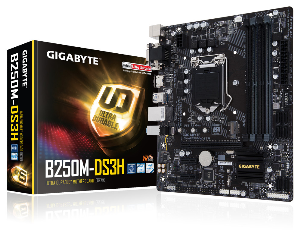 GIGABYTE B250M-DS3H DDR4 64G Micro-ATX 226X193 LGA1151 Motherboard