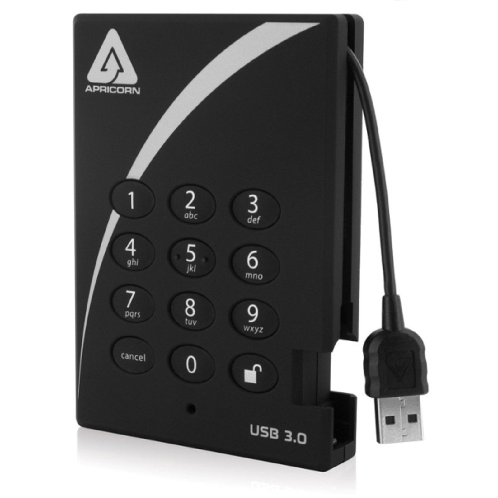 Apricorn - A25-3PL256-2000 - Apricorn Aegis Padlock 2 TB Portable Hard Drive -
