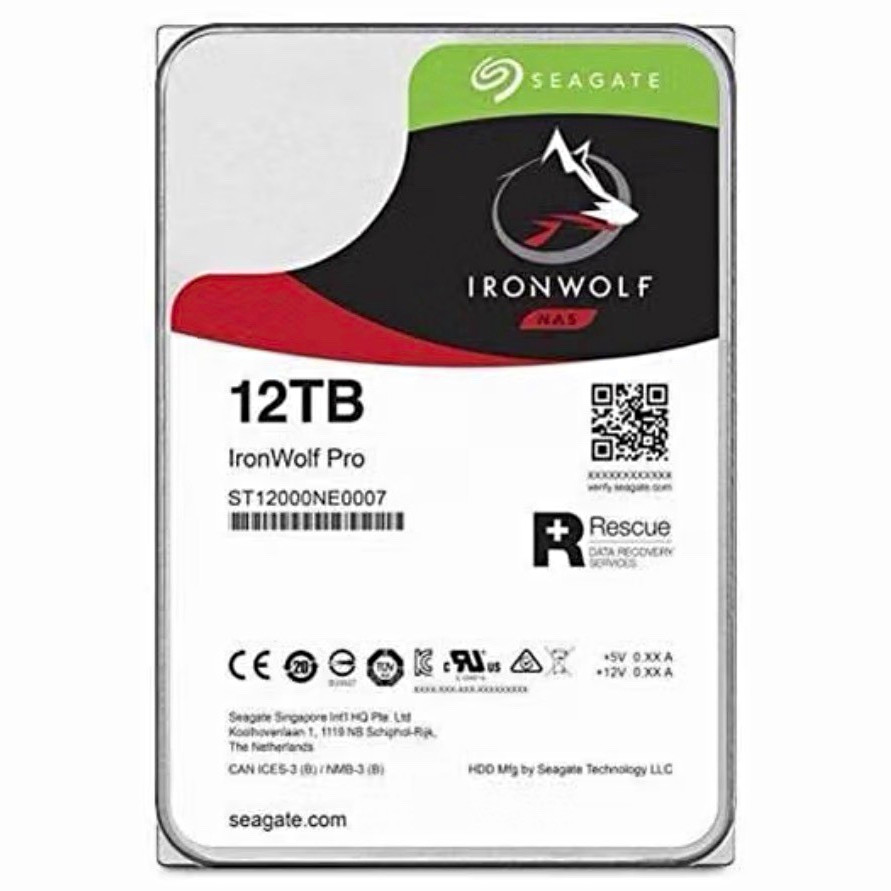 Seagate IronWolf Pro 12TB 3.5" SATA III 7200RPM NAS HDD ST12000NE0007