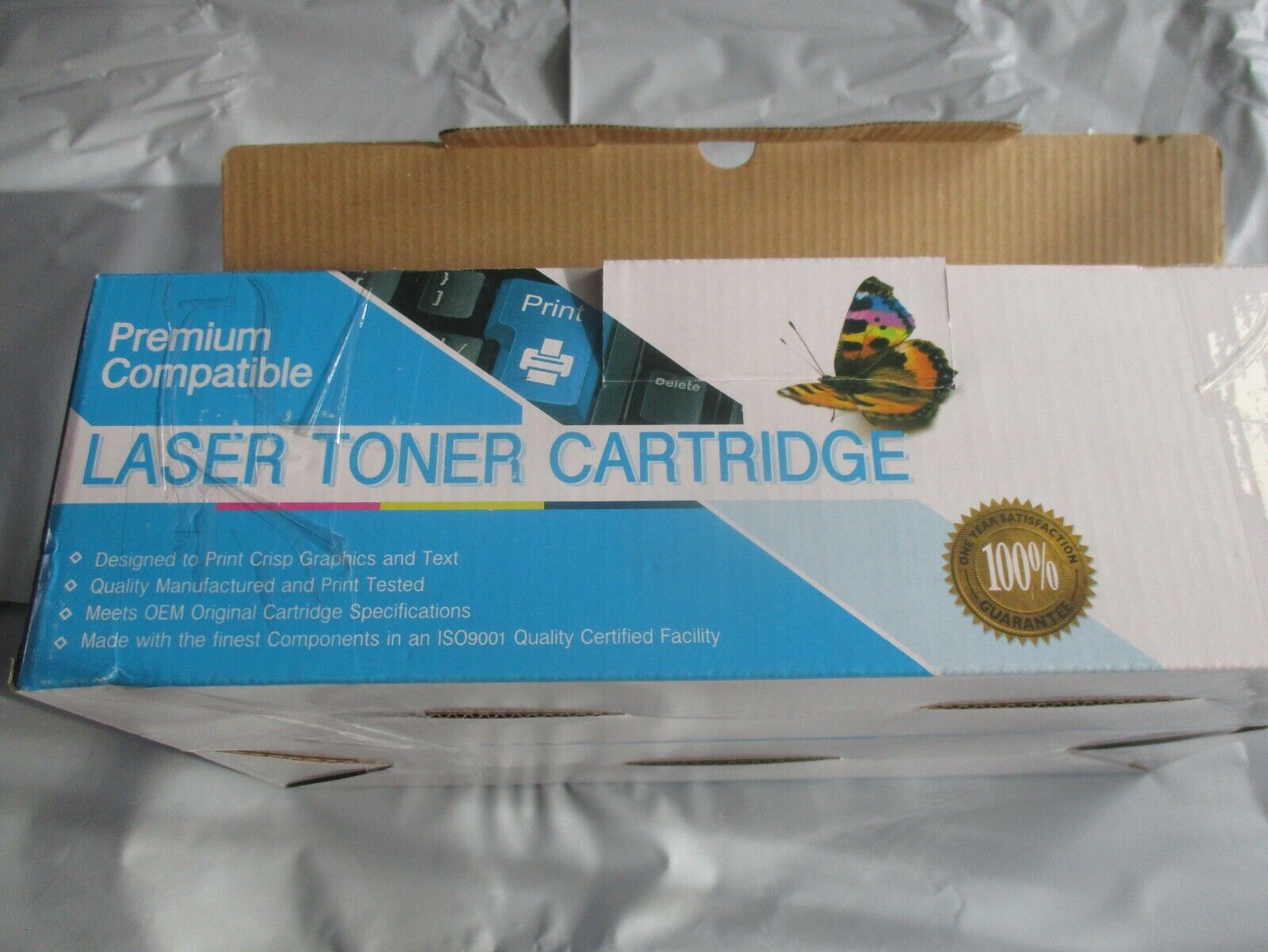 (2) Premium Laser Toner Cartridges PTCF412A HP Yellow  HP Laser-Jet Pro OPEN BOX