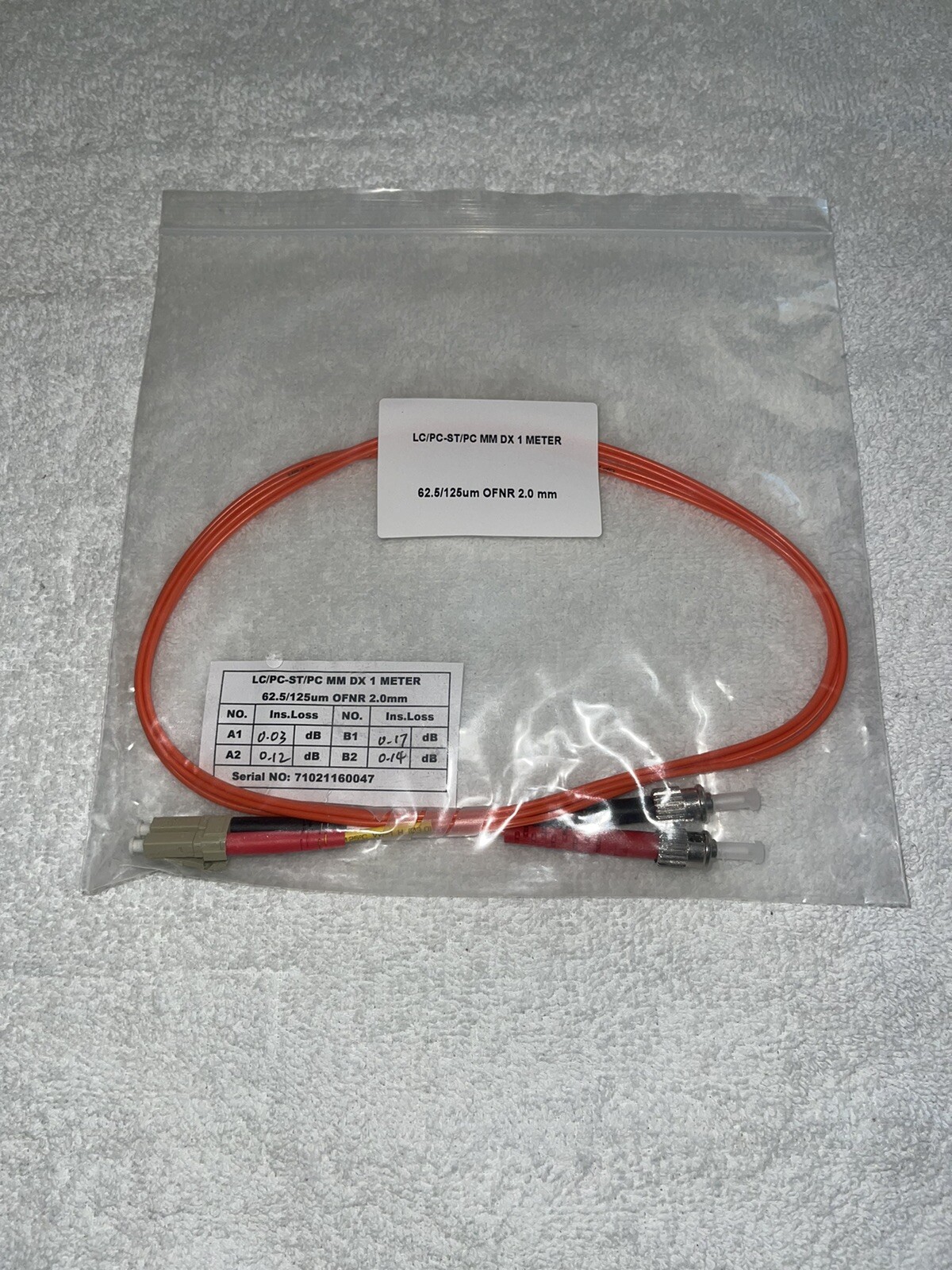 Qty 11 iFiber Optix LC/PC-ST/PC Singlemode Ultra Fiber Optic Cable