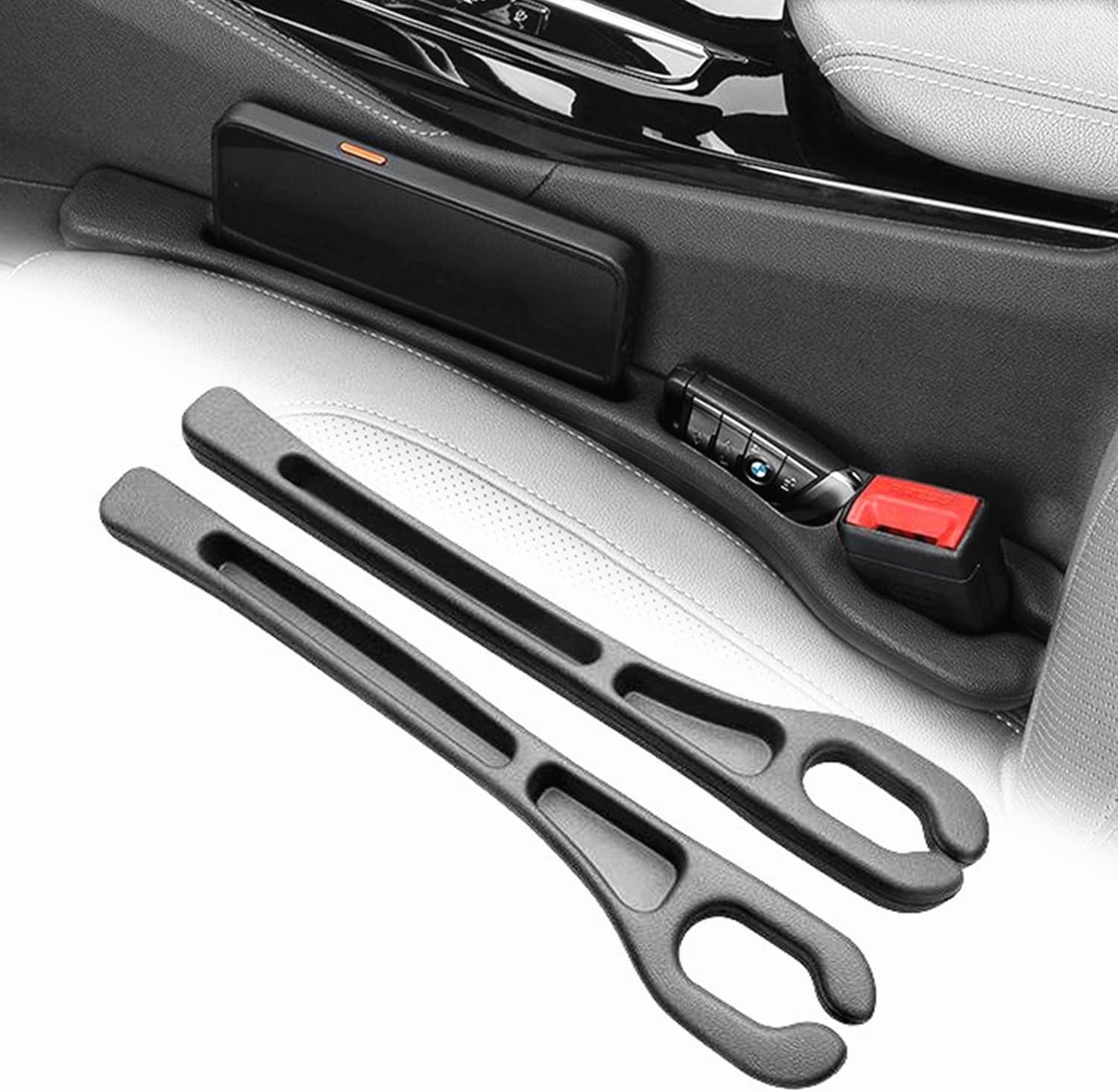 2 Pack No Drop Car Seat Gap Filler Guard, Stopper/Catcher to Fill the Gap bet...