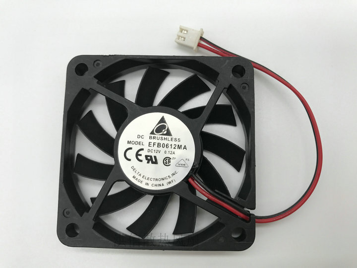 DELTA EFB0612HHA 12V 0.25A 60*60*10MM 6CM 2Pin Cooling Fan