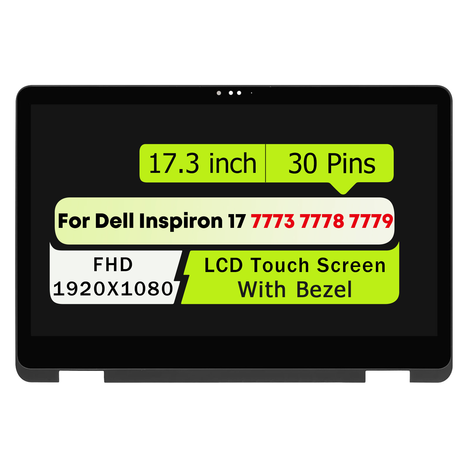 7Y5GJ 07Y5GJ 17.3" FHD For Dell Inspiron 7773 7778 7779 LCD Touch Screen Display
