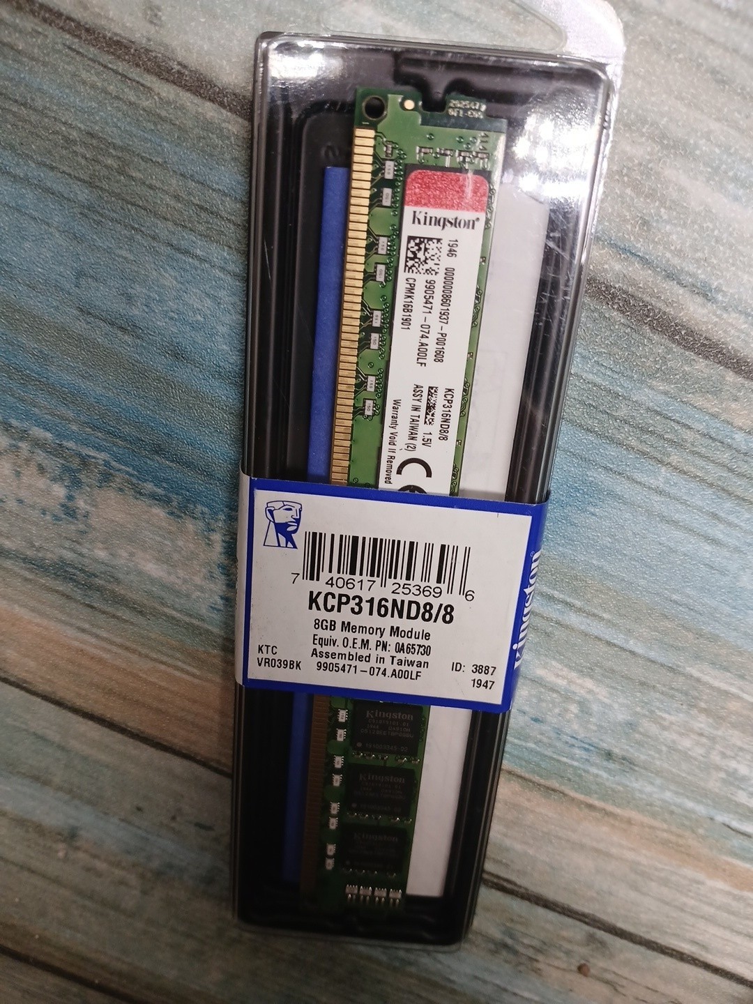 1-Kingston KCP316ND8/8 8GB DDR3 1600MHz DIMM RAM Module 1.5 V CL11 240-Pin Deskt