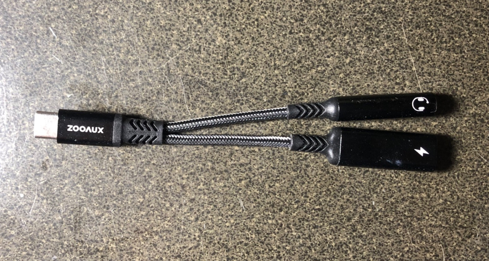 ZOOAUX USB-C To 3.5mm Headphone Jack + USB C - Listen While Charging