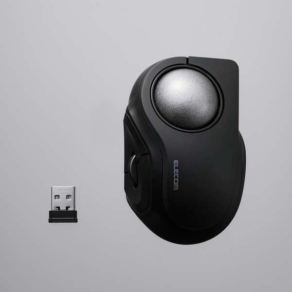 ELECOM M-MT2MRS BK bitra Index Finger Trackball Mouse 5-Button Silent Bluetooth