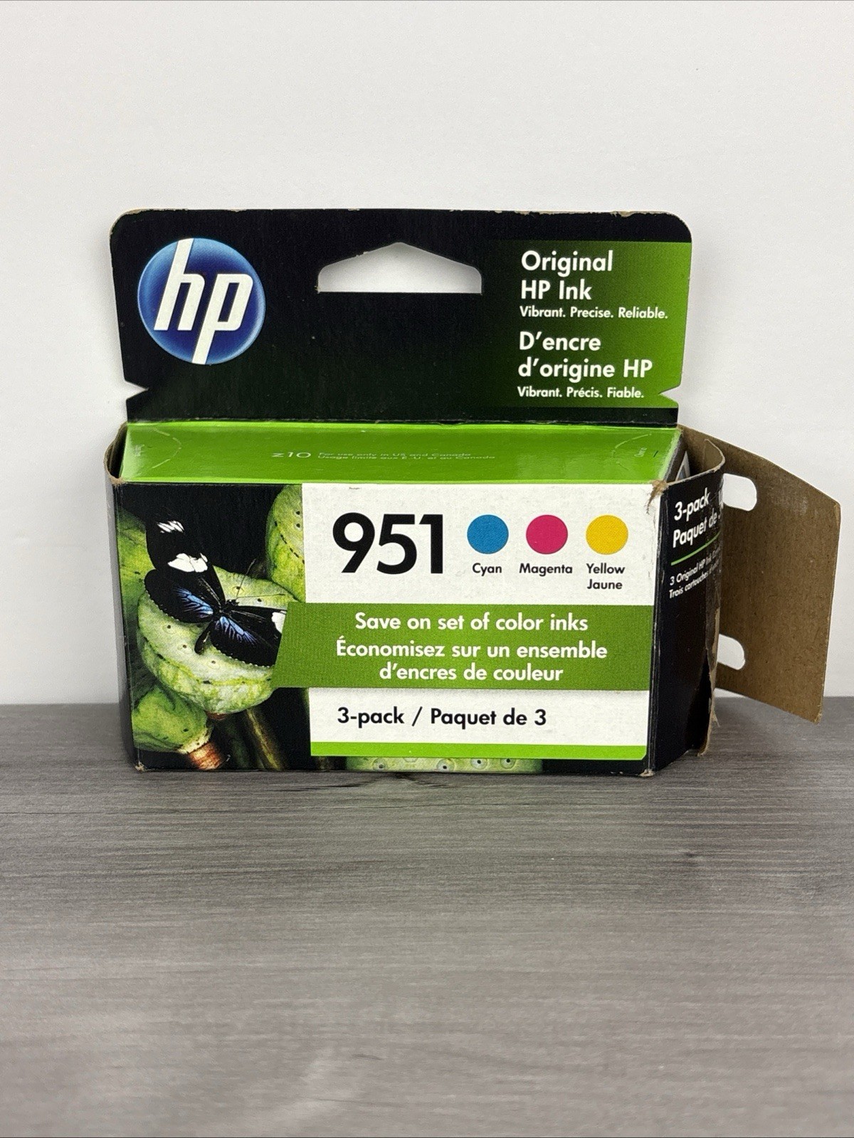 GENUINE 3-PACK HP 951 TRI-COLOR CYAN/MAGENTA/YELLOW INK  OFFICEJET PRO Exp 6/22