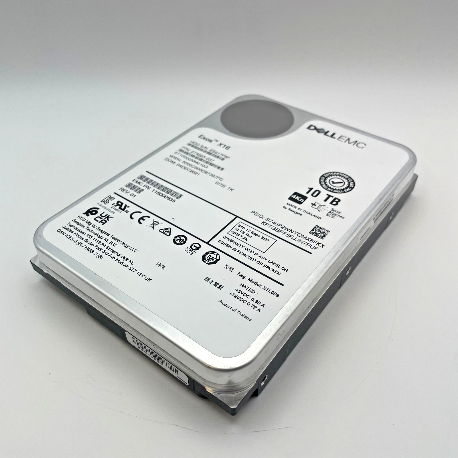 Dell EMC Seagate 10TB SAS 12Gb/s 7.2K 3.5" STENSKF4CLAR10T0 A ≤50K