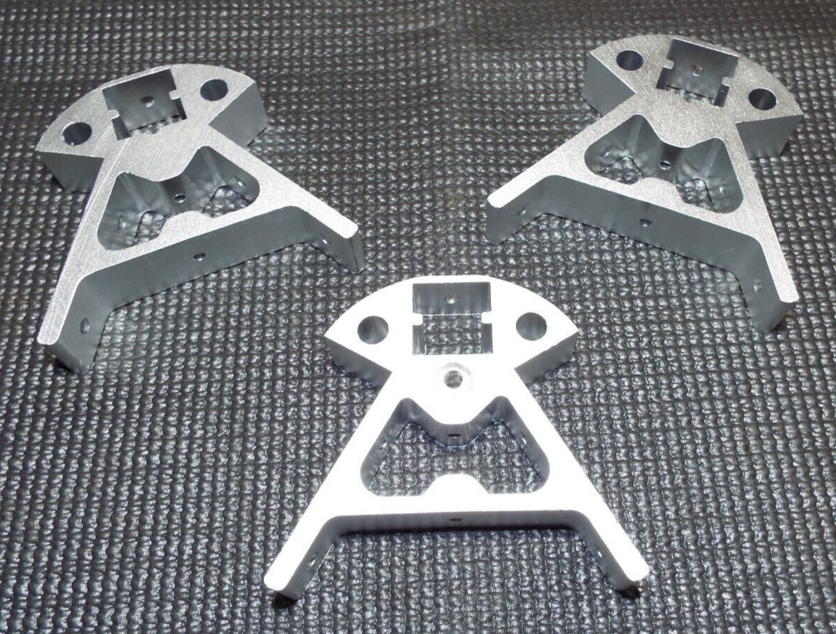 QTY3 KOSSEL DELTA SILVER ALUMINIUM CORNER FITTING BRACE FRAME VERTICAL BASE SET