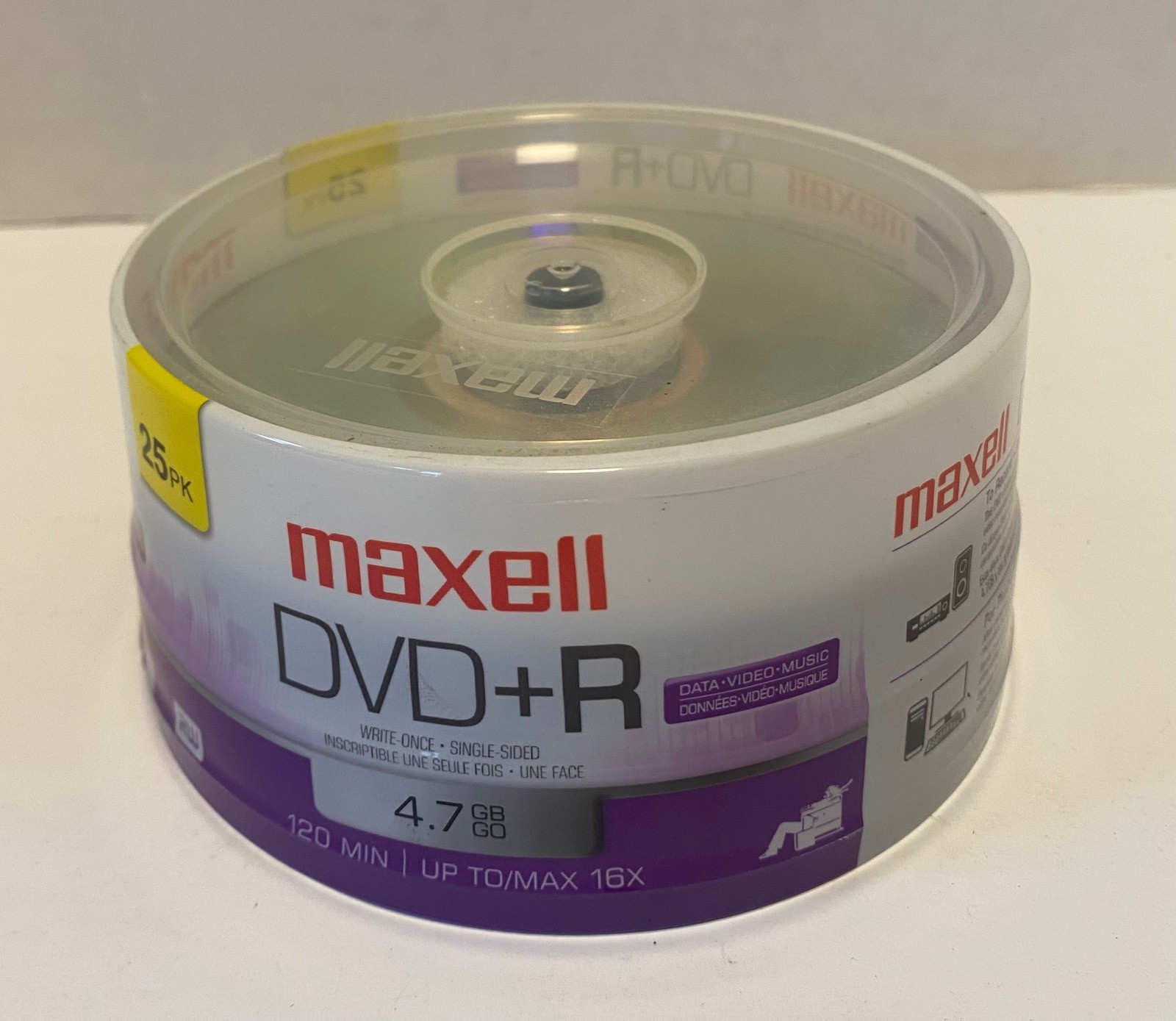 Maxell DVD+R 4.7 GB 120 Min 16X 25 Pack SEALED NEW