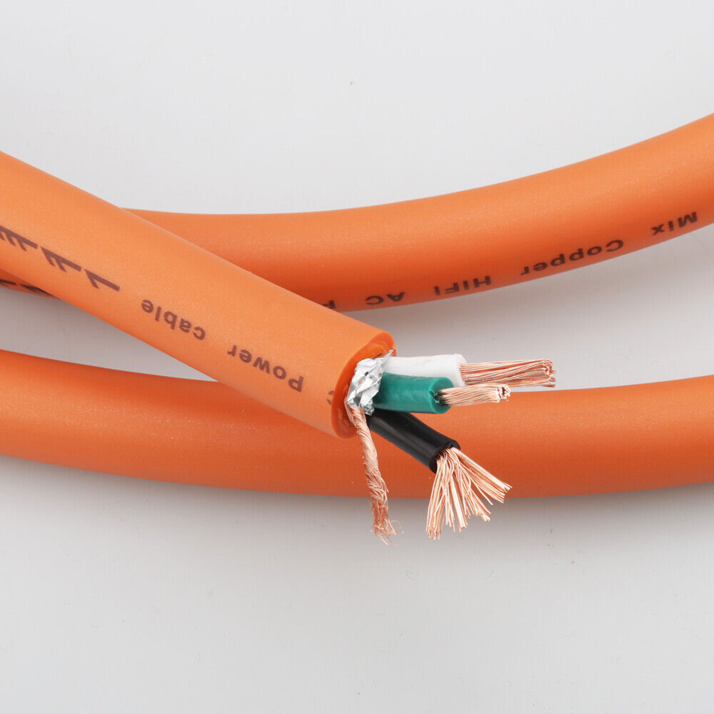 Per meter P113 6N Pure Red Copper Power Cord HIFI Audiophile Bulk Mains Cable