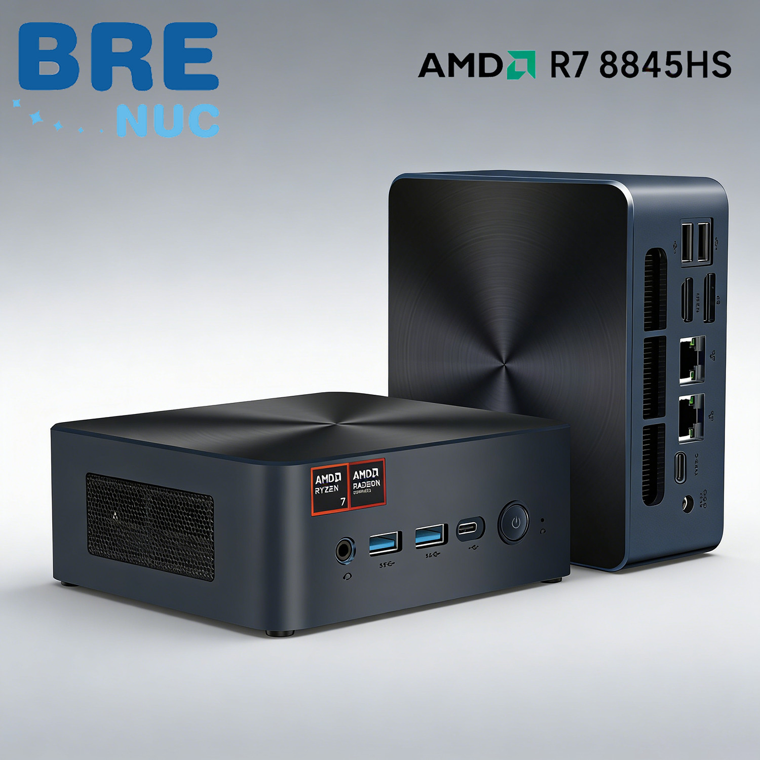 BRENUC N7P Mini PC, AMD Ryzen 7 8845HS, 16GB DDR5 RAM, 512GB SSD, Windows 11 Pro