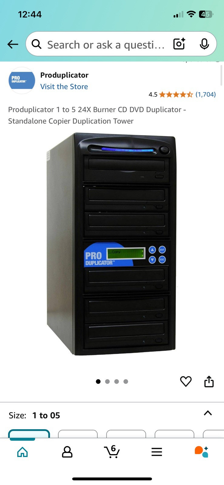 Produplicator 1 to 5 24X Burner CD DVD Duplicator - Standalone Copier Very Good