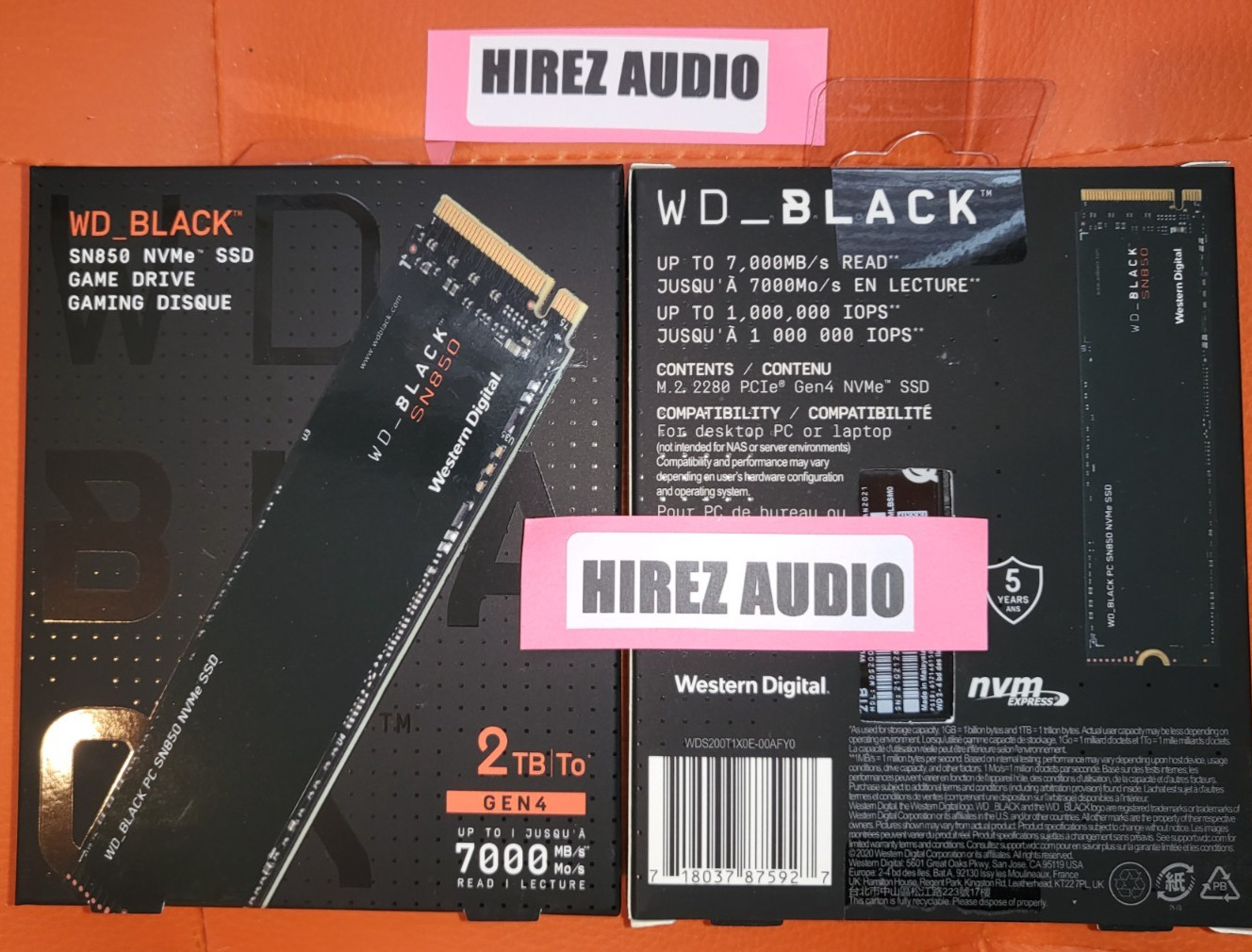 New WD_BLACK SN850 NVMe M.2 2280 2TB PCI-Express 4.0 Internal SSD