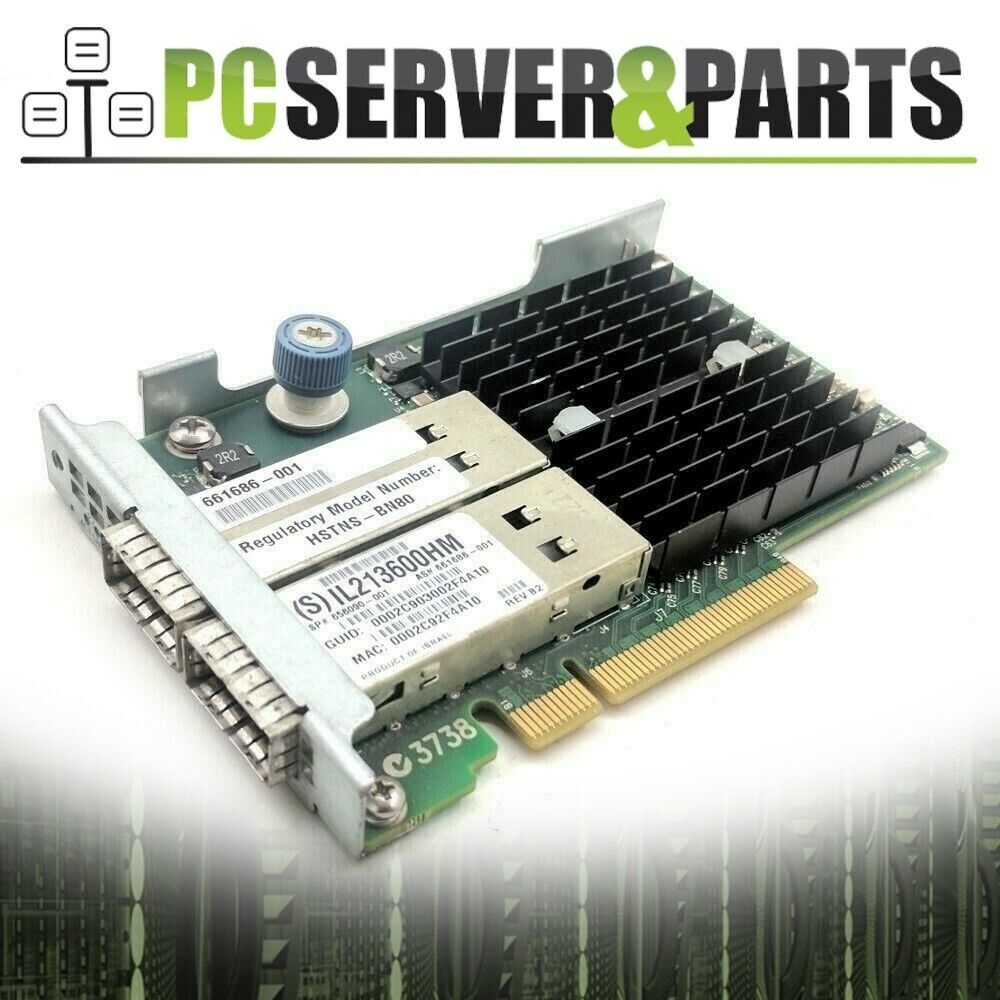 Lot of 10 HP FlexFabric 554FLR 10/40Gbps PCI-e Dual Port QSFP 656090-001