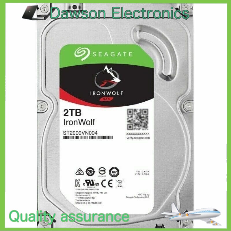 Seagate ST2000VN004 IronWolf 2TB 5900RPM SATA 3.5" NAS HDD Original Hard Drives
