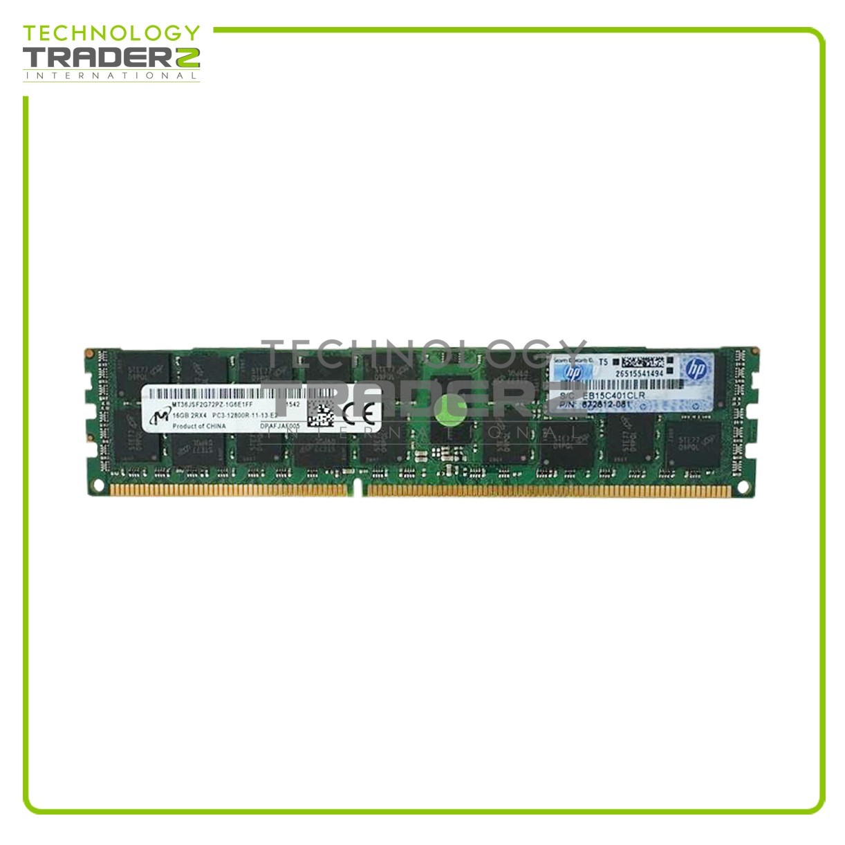 672631-B21 HP 16GB PC3 DDR3-1600MHz ECC 2Rx4 Memory 672612-081 MT36JSF2G72PZ-1G6
