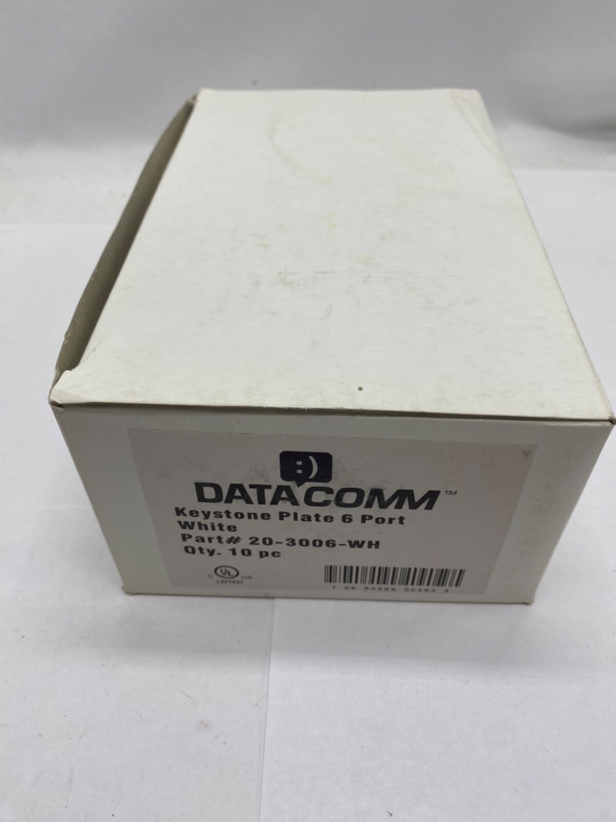DATACOMM pack of qty 10, keystone plate 6 ports white color 20-3006-WH