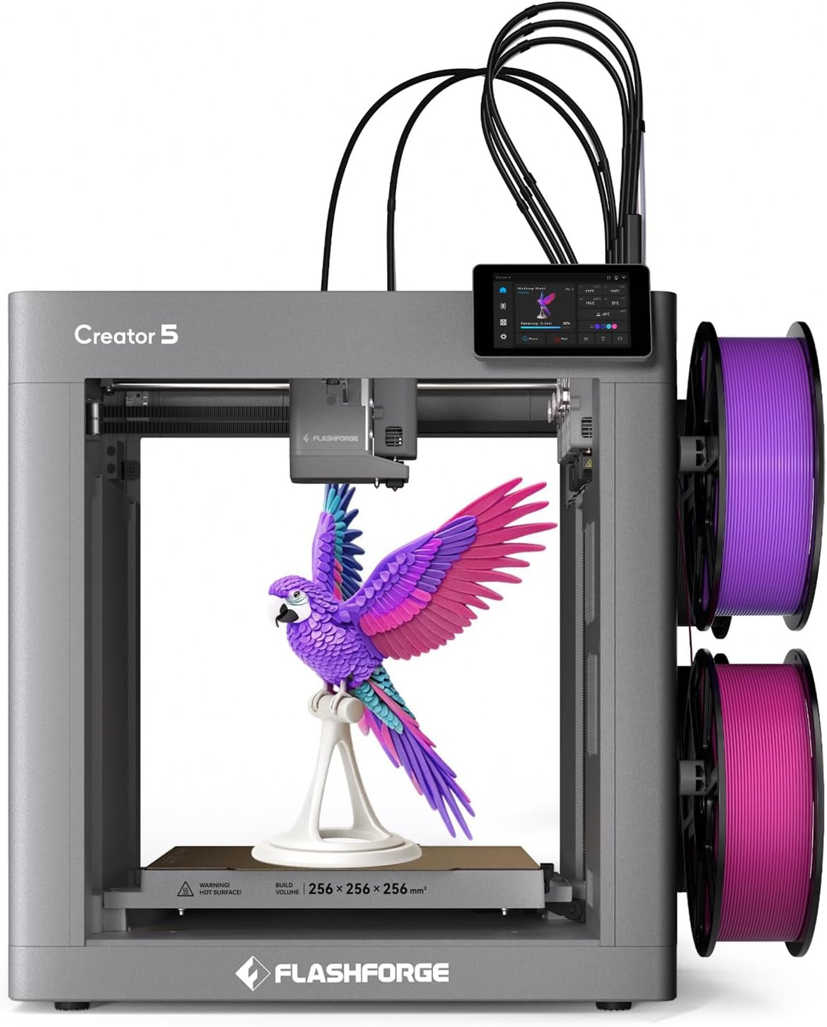 FLASHFORGE Creator 5 4-Toolhead Changer 3D Printer, Multi-Color & Multi-Material
