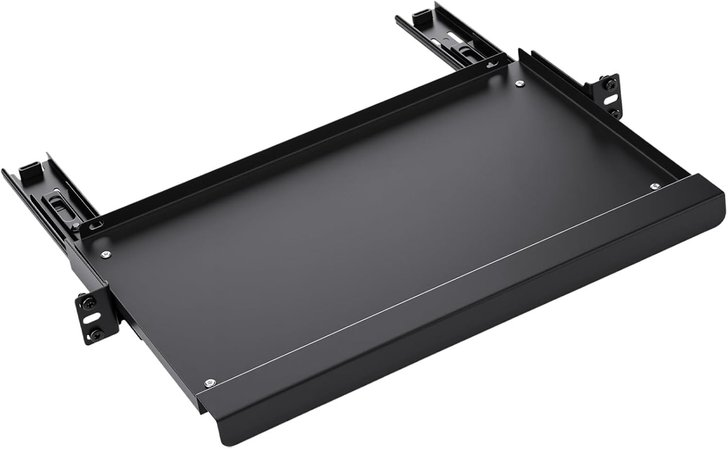 1U Keyboard Tray 10inch Deep, Universal 19" Rack Mount Sliding Shelf Tray 10inch