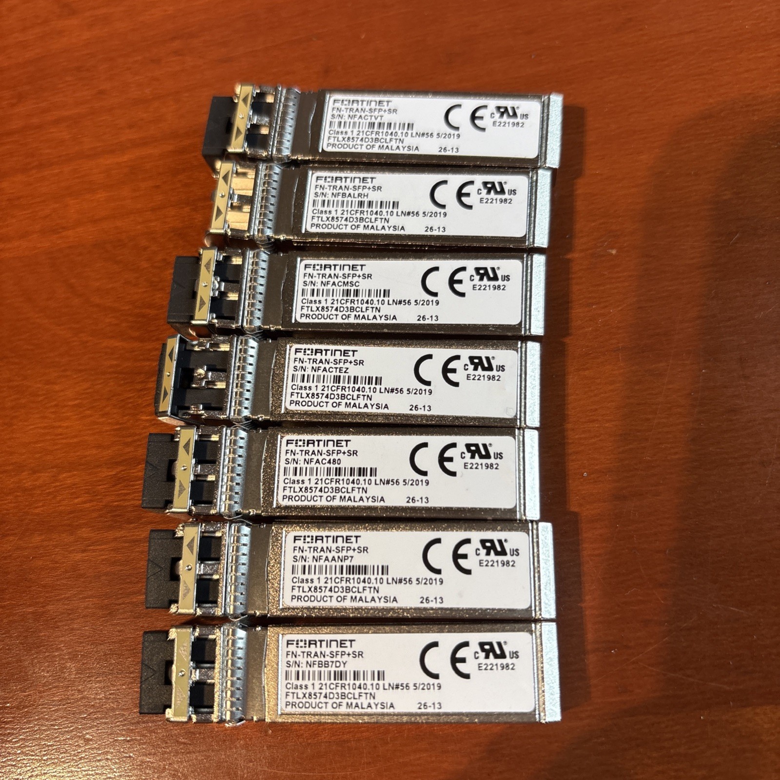 Fortinet - FN-TRAN-SFP+SR Lot Of 7