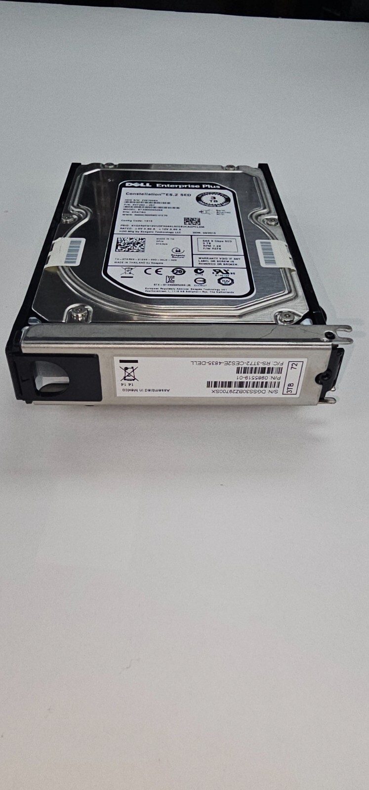 Dell EqualLogic 3TB 7.2K SED SAS Hard Drive 7GR25 in PS6500 Tray