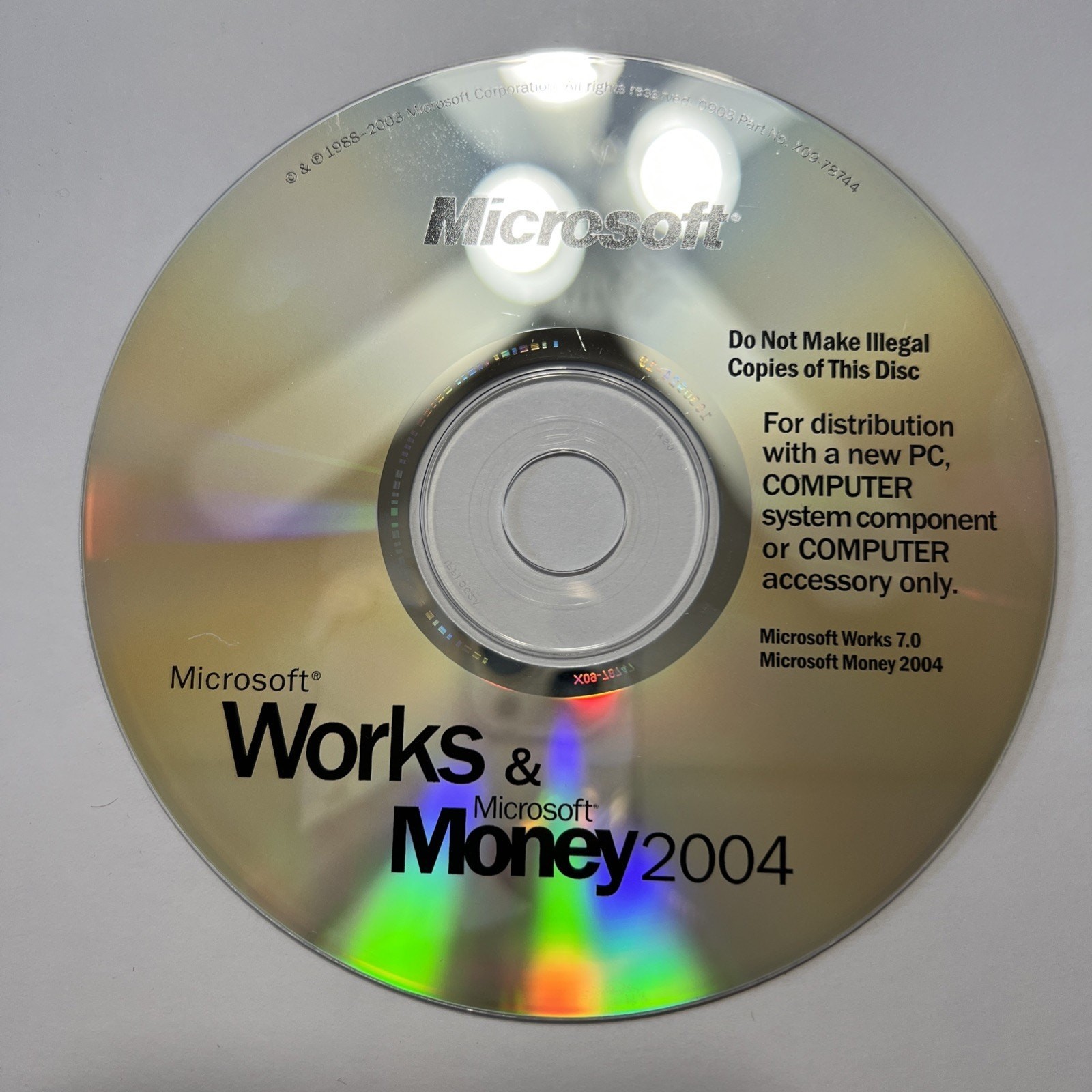 Microsoft Works And Microsoft Money 2004 PC Software CD Rom Microsoft Works 7