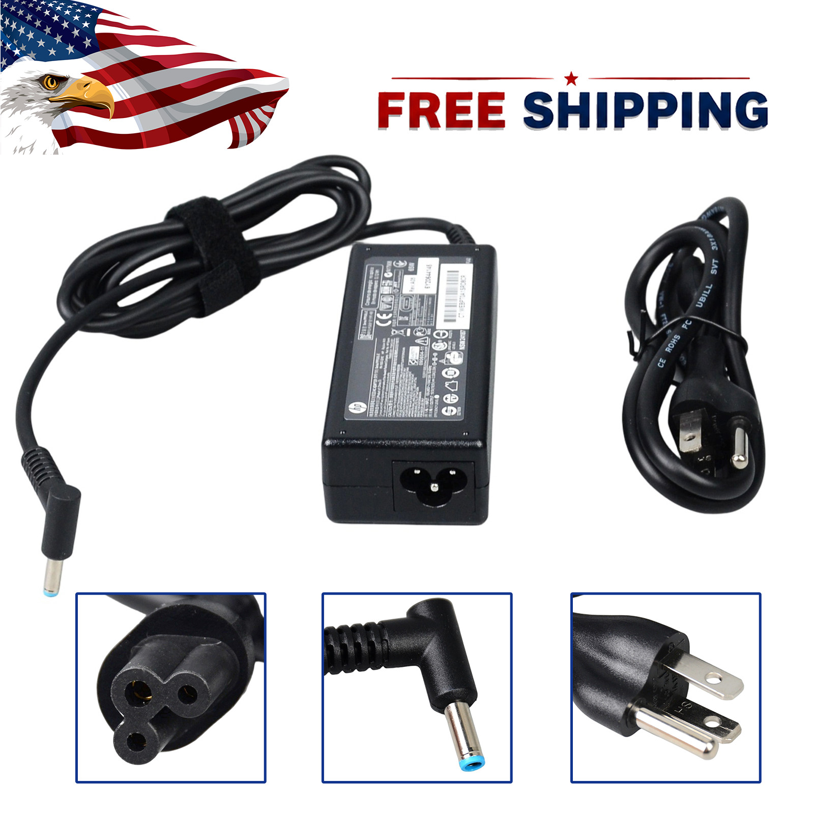 New 19.5V 65W AC Adapter for HP Pavilion 14 15 Series Laptop Charger 4.5x3.0mm