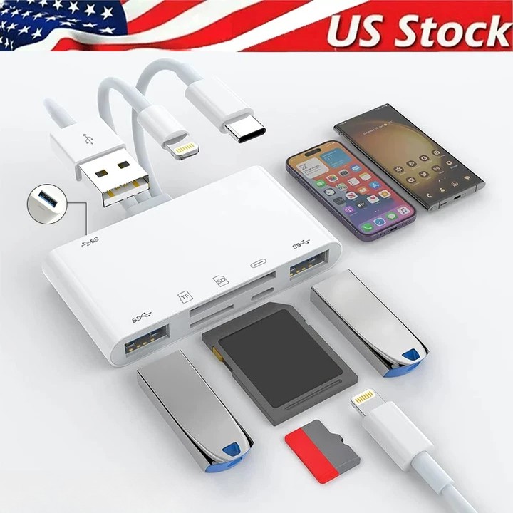 Multifunctional 5in1 Memory Card Reader USB 3.0 OTG Adapter SD Card Reader iPhon