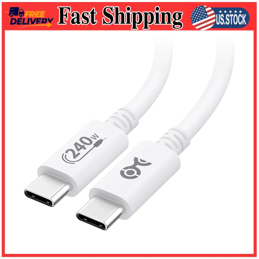 Cable Matters [USB-IF Certified] 240W USB C Charging Cable, 3.3ft, White
