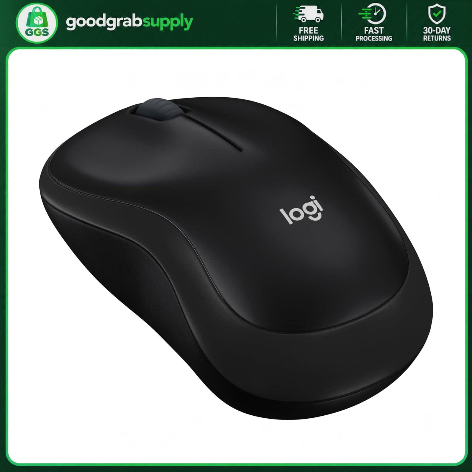 Wireless Mouse Logitech M185 Compact Ambidextrous Black USB