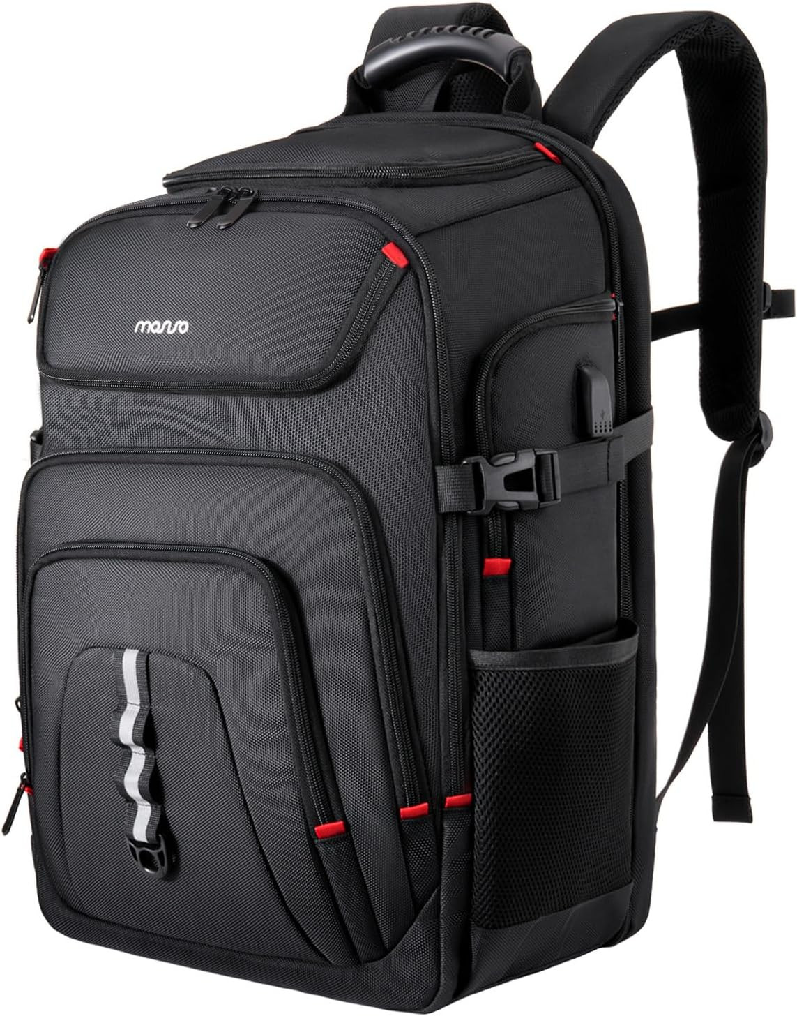 18.4 Inch Laptop Backpack with USB Charger Port, Black