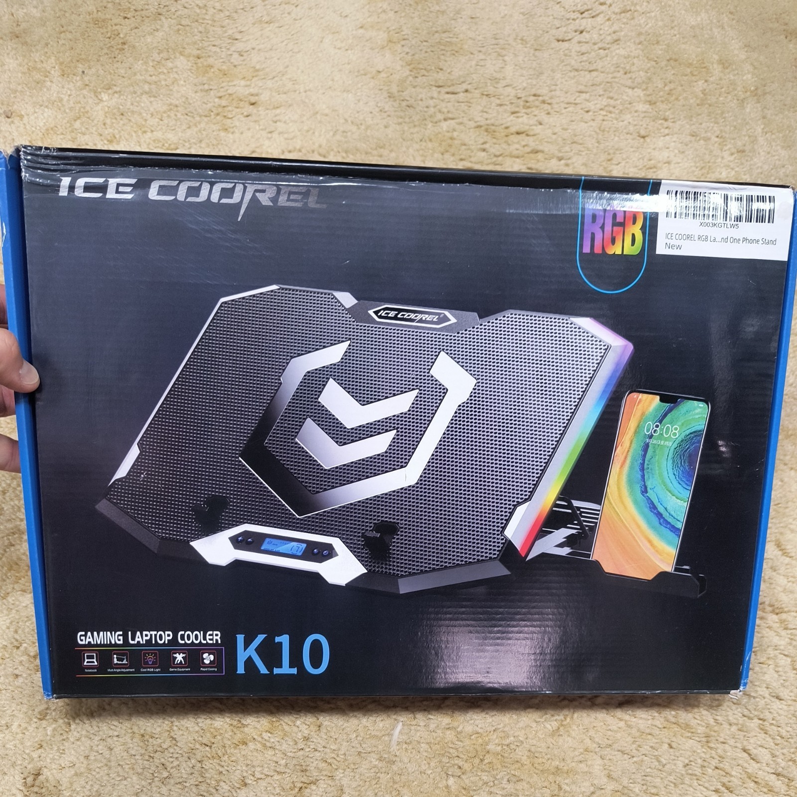 ICE COOREL RGB Gaming  Laptop Cooling Pad for 15.6-17.3 Inch