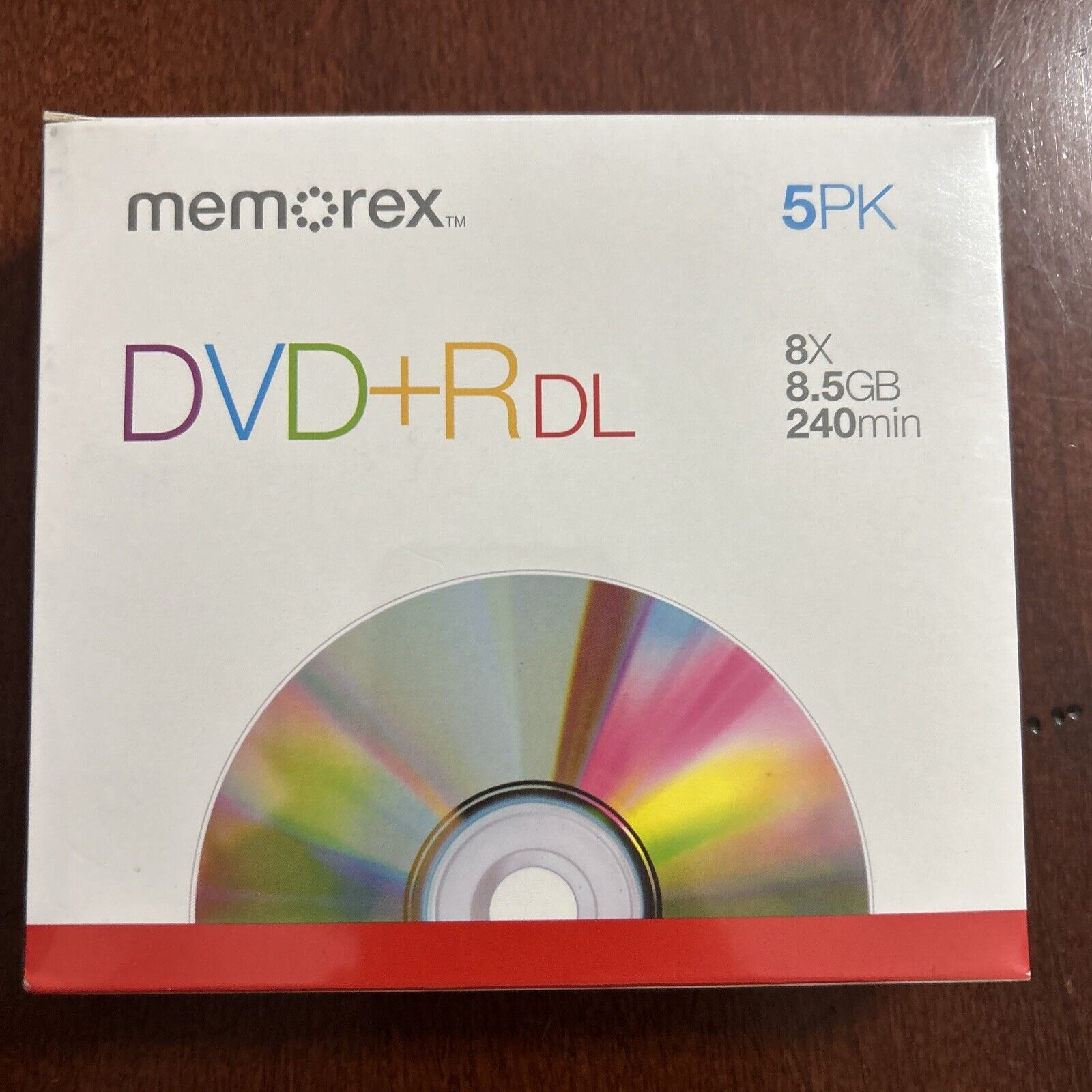 NEW- Memorex Dual Layer DVD+R  5 Pack 8X/8.5GB/Go/240min SEALED