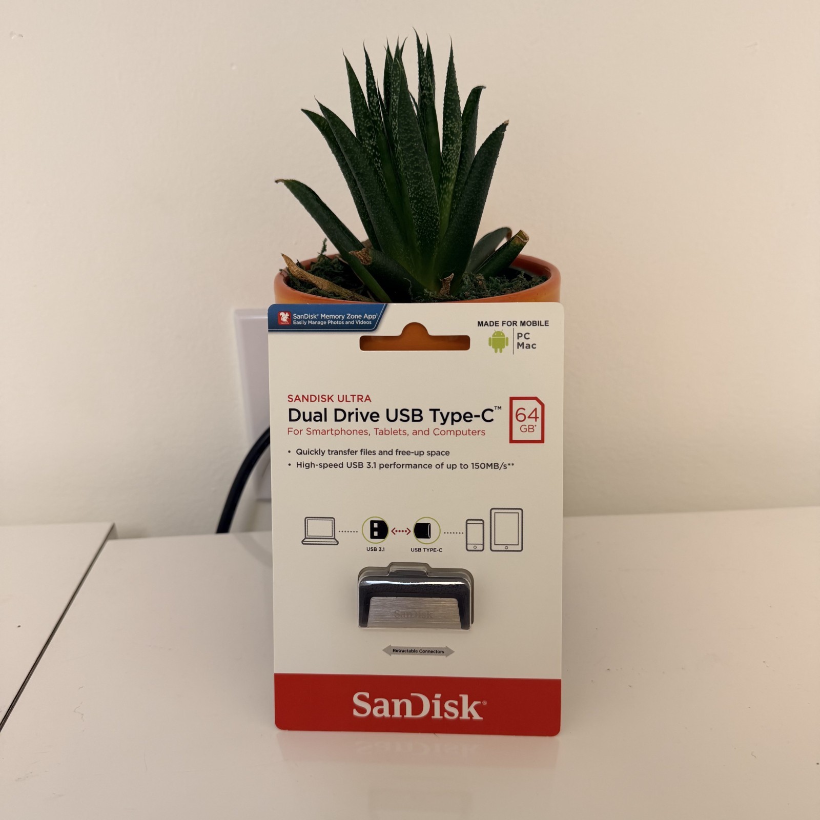 New Sandisk Ultra Dual Drive USB Type-C 64GB SDDDC2-064G-A46